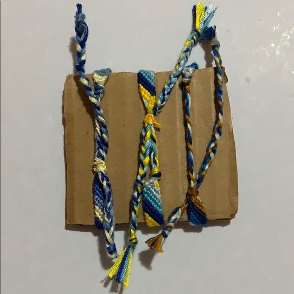 Blue and Yellow Adjustable Friendship Bracelets! - Picture 2 of 3